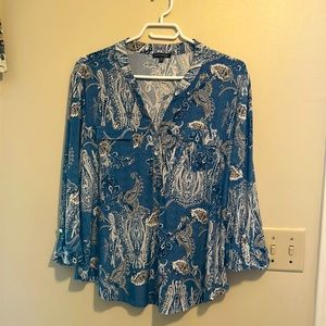 Ladies xl petite denim colour blouse